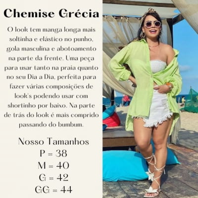 Chemise Grécia - Verde Lima