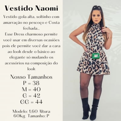 Vestido Naomi - Onça